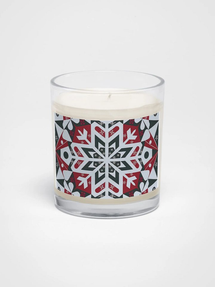 Snowflake patterned Soy Wax Candle product image (1)