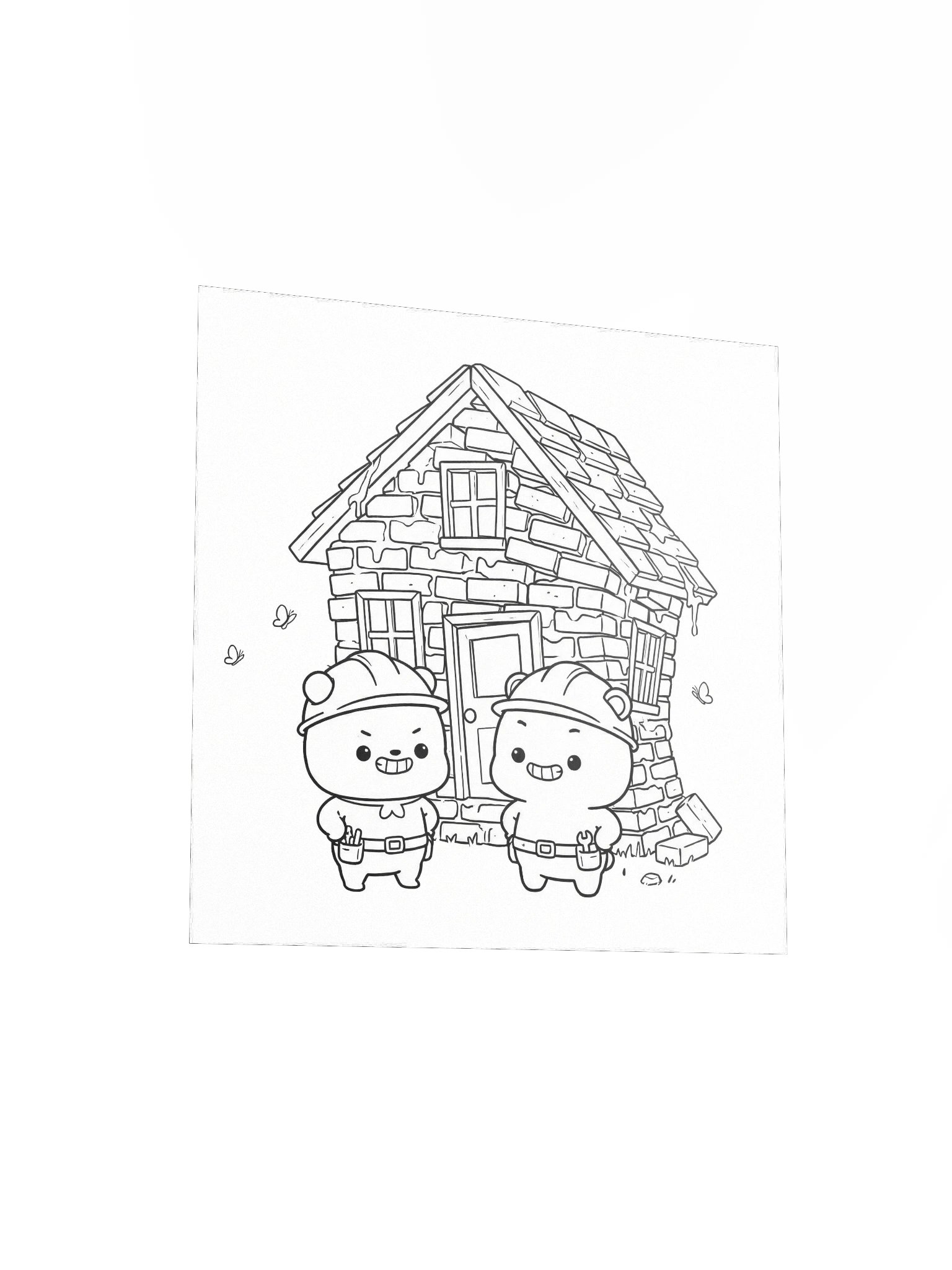 Cute Construction Bears - Linear Kawaii Design product image (12)