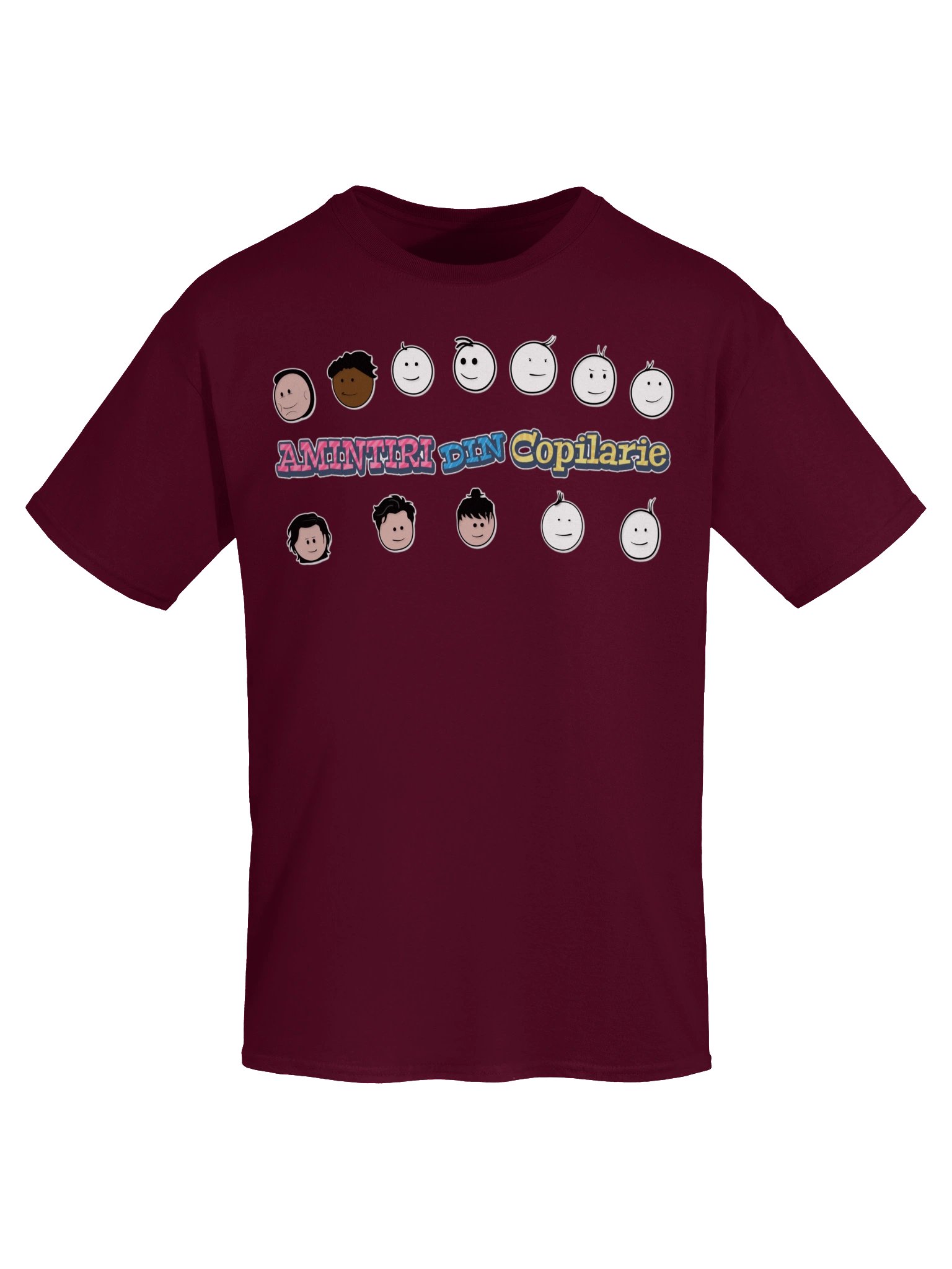 👕 Tricou Vișiniu Bărbați „Amintiri Din Copilărie” – Personajele product image (5)