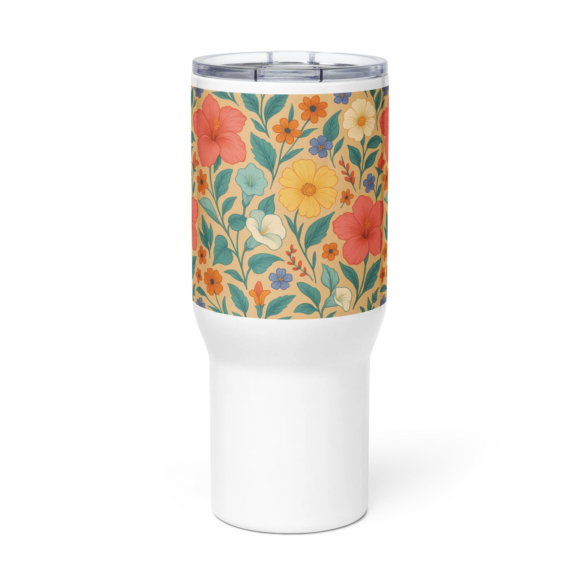 Vintage Floral Travel Mug – Large Stainless Steel Tumbler for Hot and Cold Drinks product image (2)