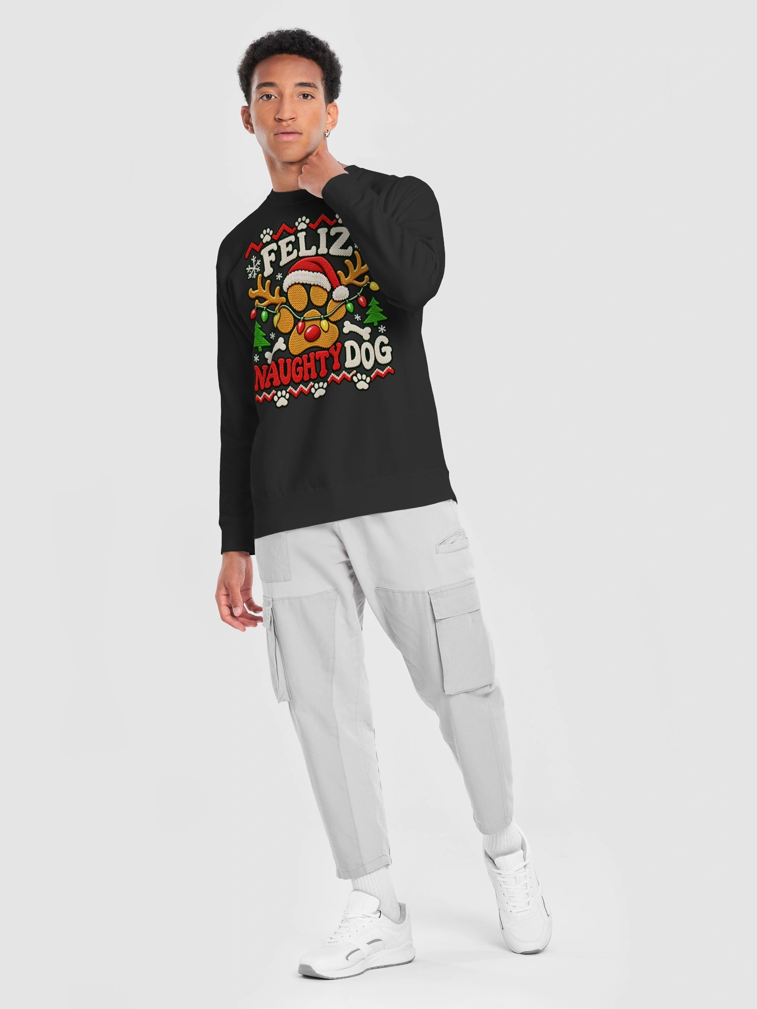 Feliz Navidad Nuggety Dog Christmas Sweatshirt product image (52)