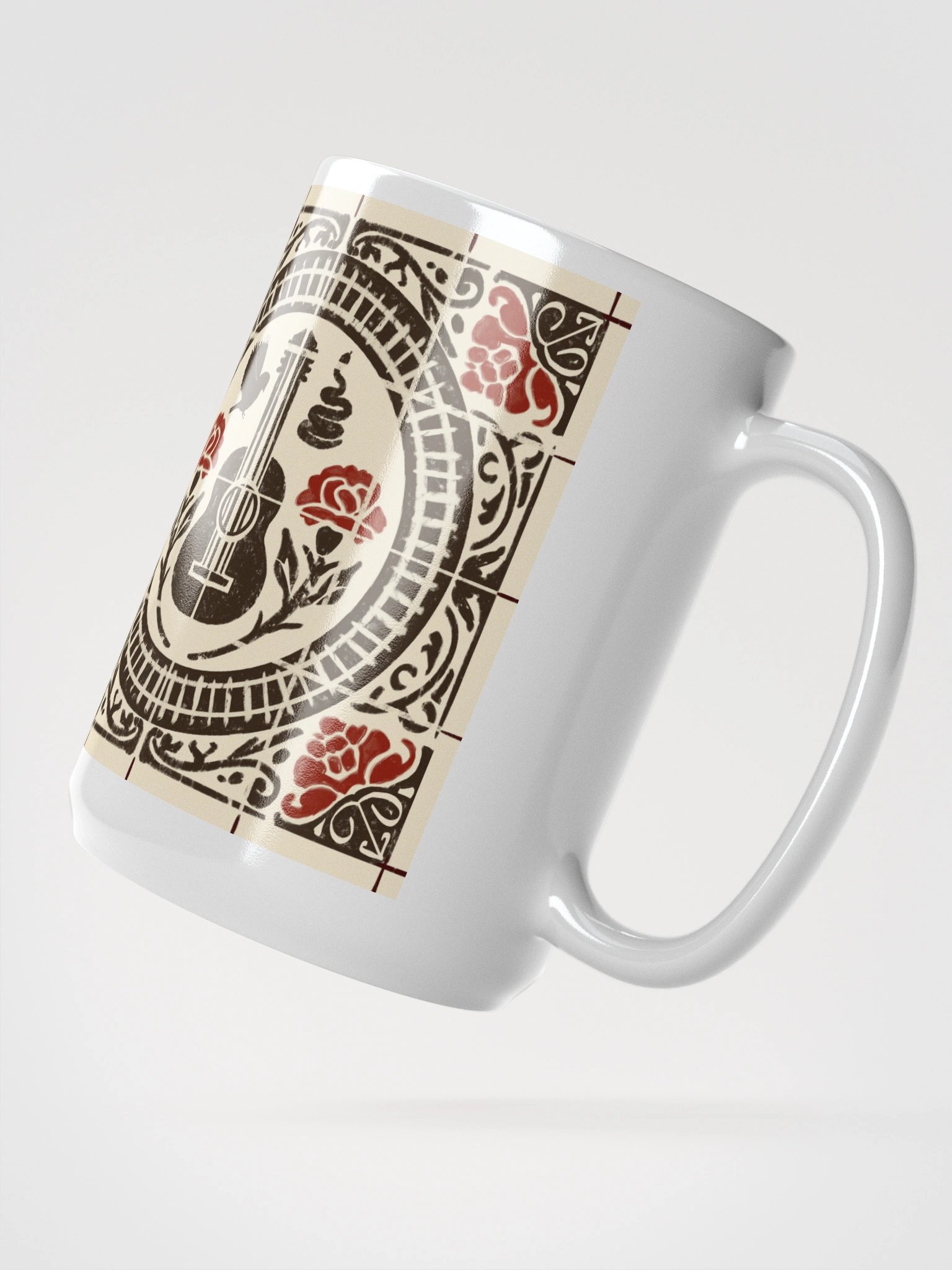 Hadestown Spanish Tile Mug – White Glossy Broadway Mythology Gift Mug product image (2)