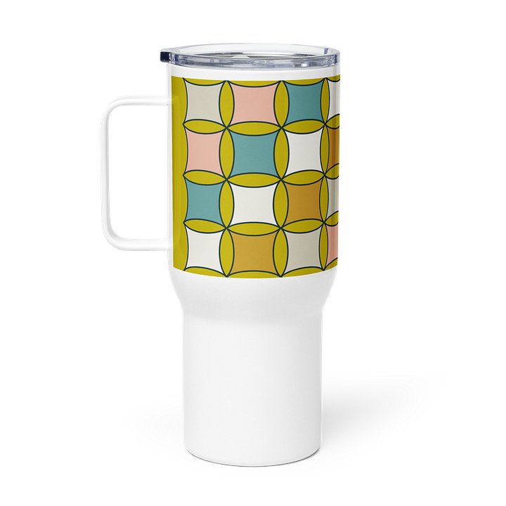 Mid Modern Century Light Bliss Ceramic Travel Mug product image (1)