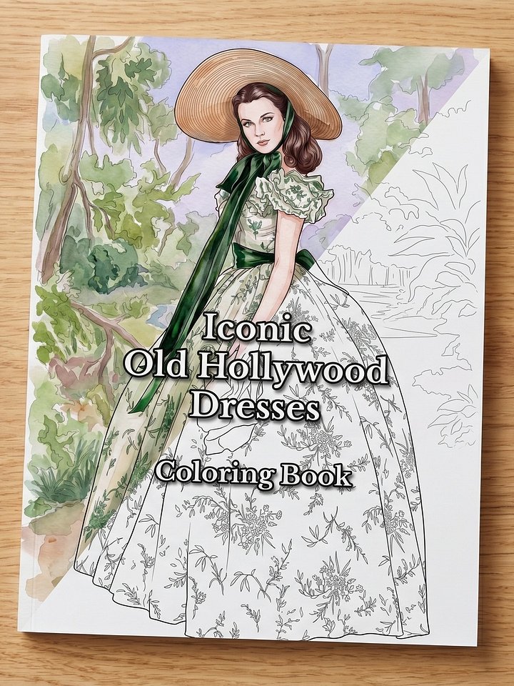 Iconic Old Hollywood Dresses - Coloring Book product image (1)