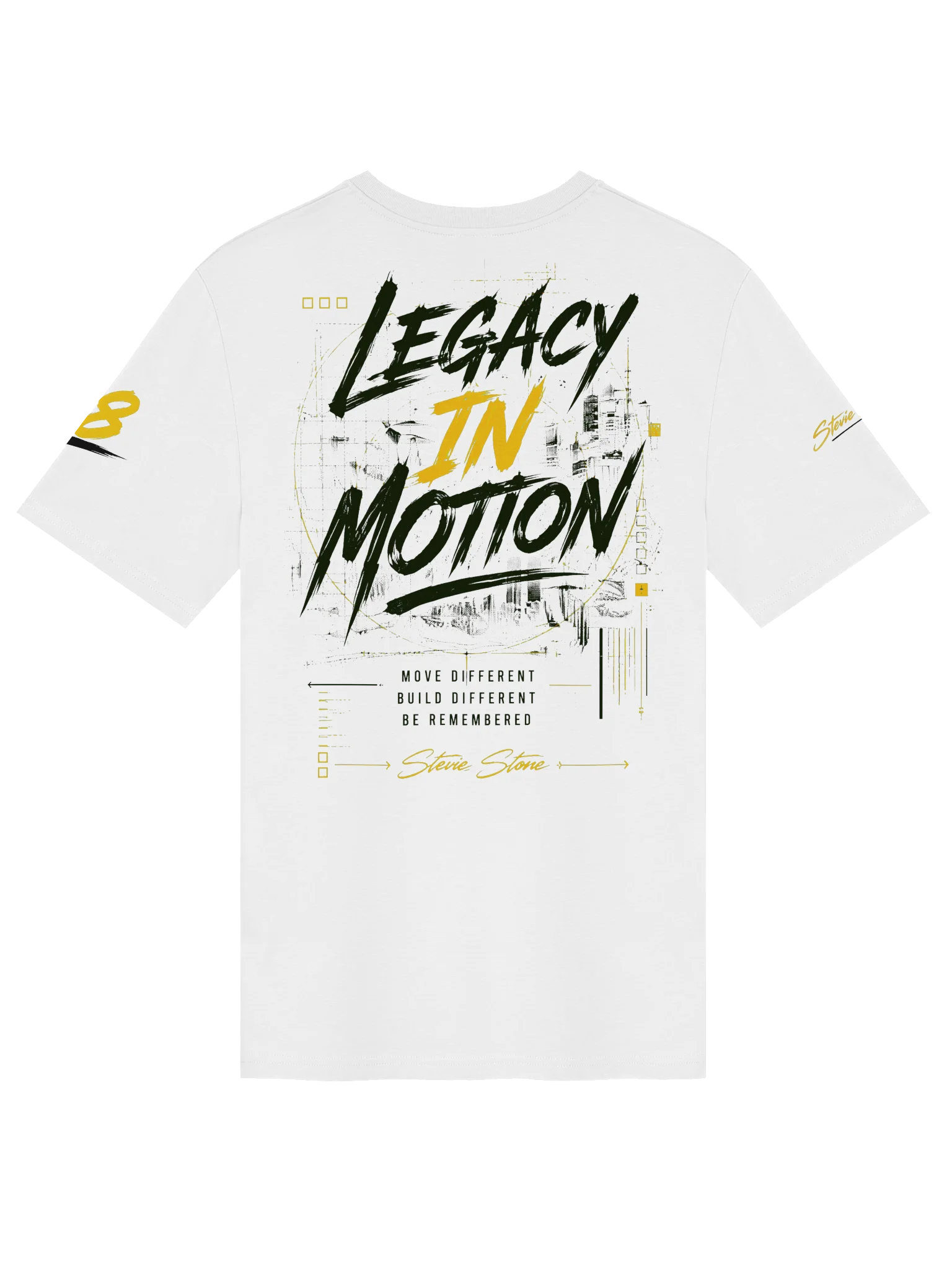 Stevie Stone “Legacy In Motion” Premium Tee — White Edition Inbox product image (2)