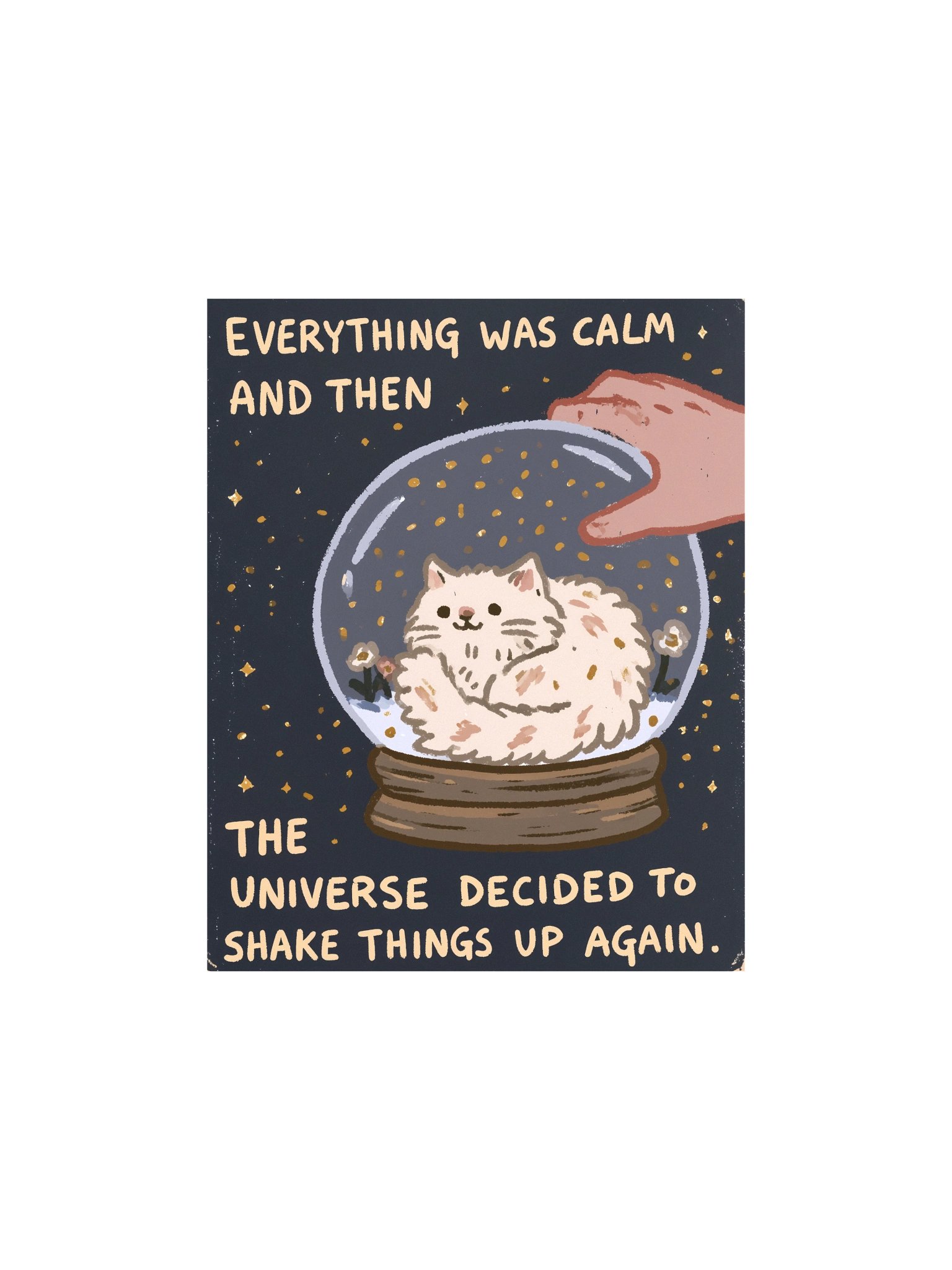 Cosmic Cat Snow Globe Poster product image (3)