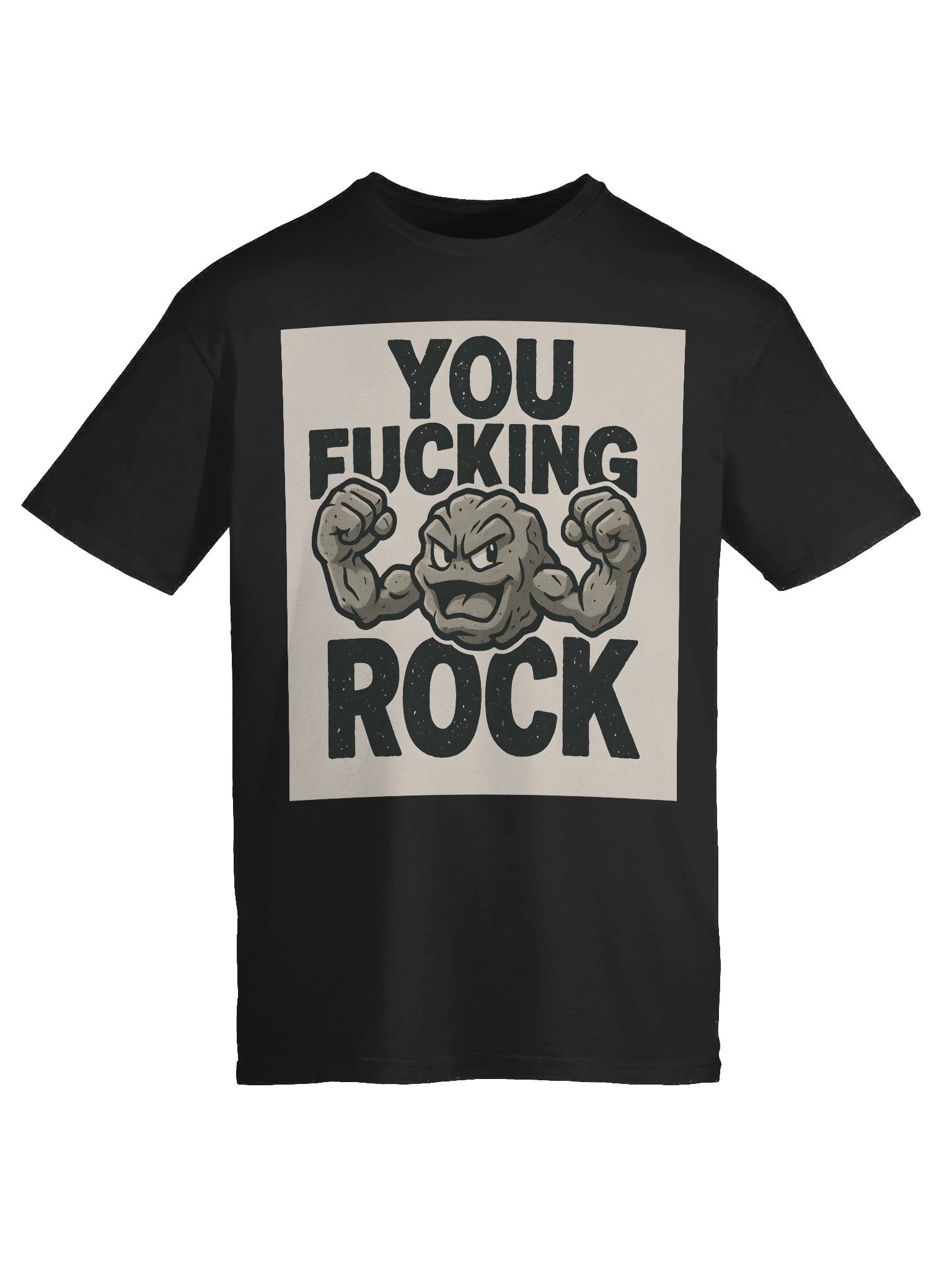 You F***ing Rock Geodude T-Shirt – Bold Pokémon Parody Tee product image (9)