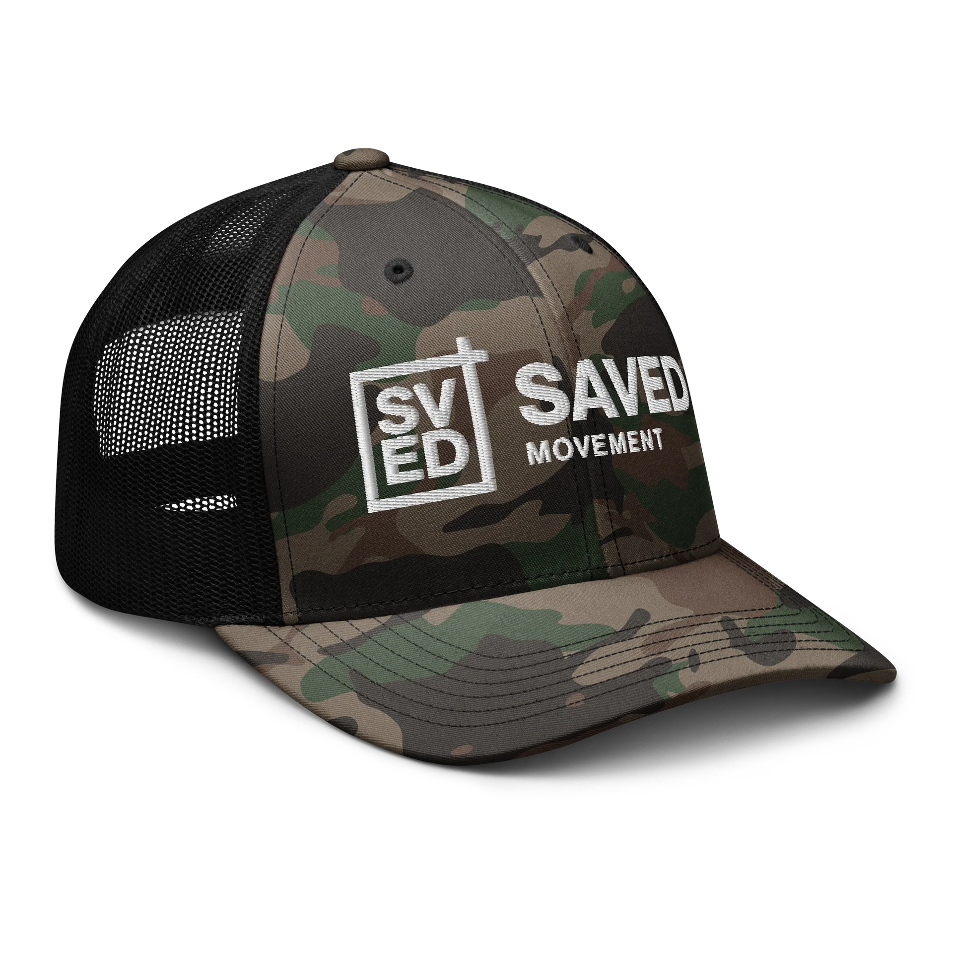 SAVED Movement Camo Trucker Hat product image (6)