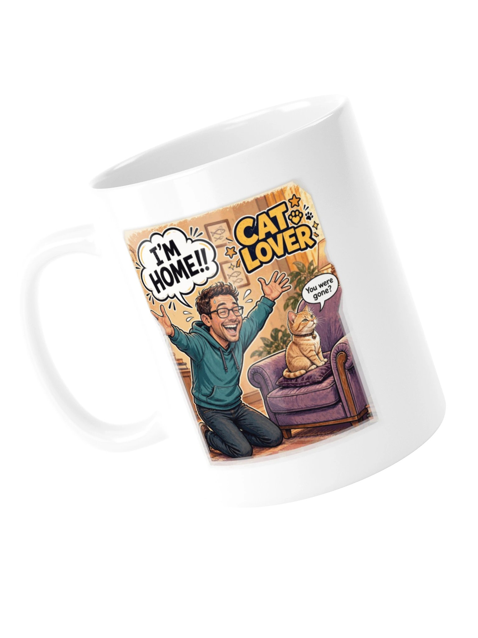 Cat Lover White Glossy Mug product image (5)