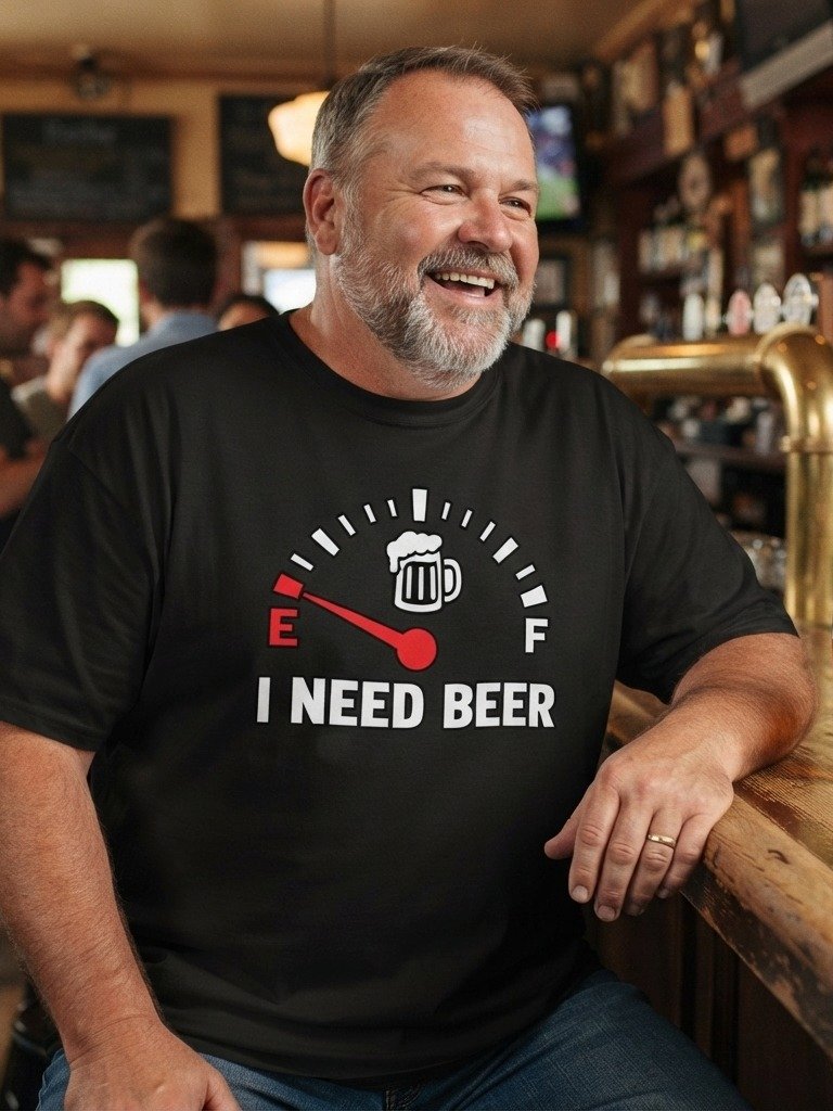 Funny Beer Gauge Vintage T-Shirt product image (2)