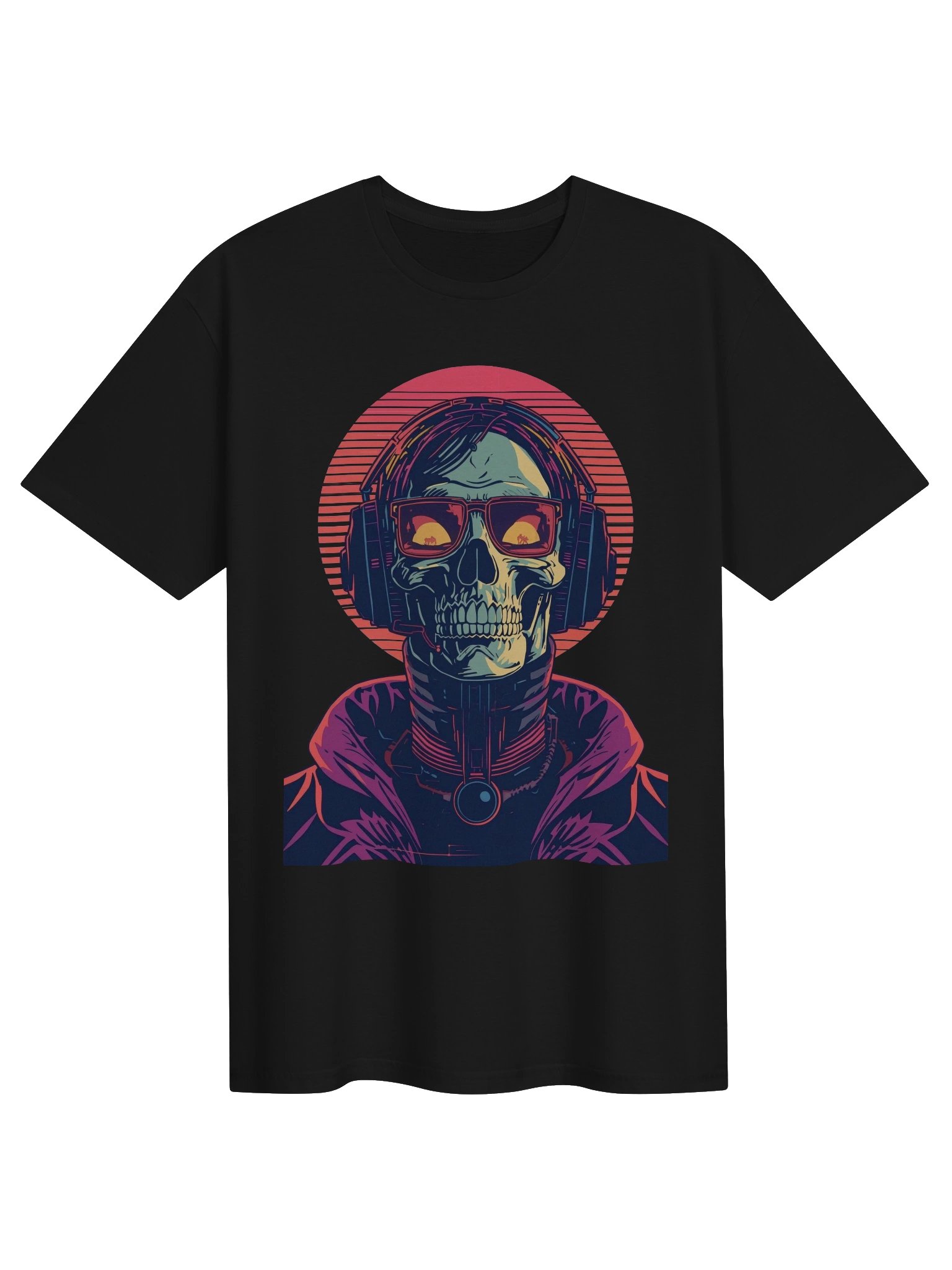 Neon DJ Skull T-Shirt product image (1)