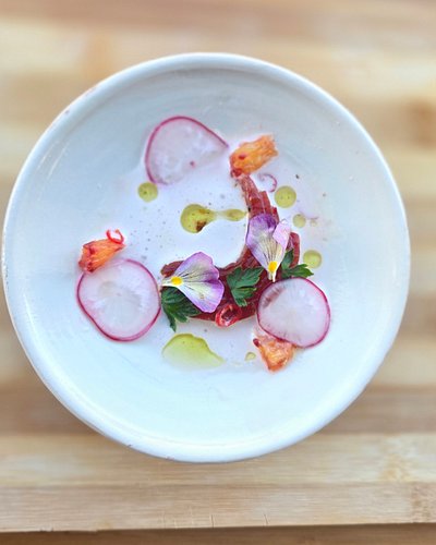 🍉 A gourmet, creative, savory appetizer: Baked arinated Watermelon with Coconut & Saffron Reduction (Vegan, Dairy-free)

📉 TH...