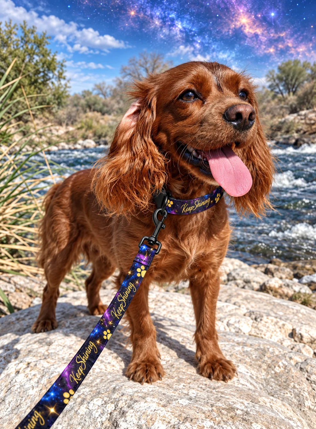 KeepShining Cosmic Paws Collar & Leash Set product image (4)