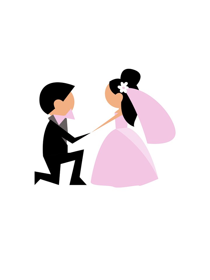 Wedding Couple SVG, Marriage, Bride and Groom, Romantic invitation card, Marry me, Wedding decorations, proposal, silhouette, png, Cricut product image (2)