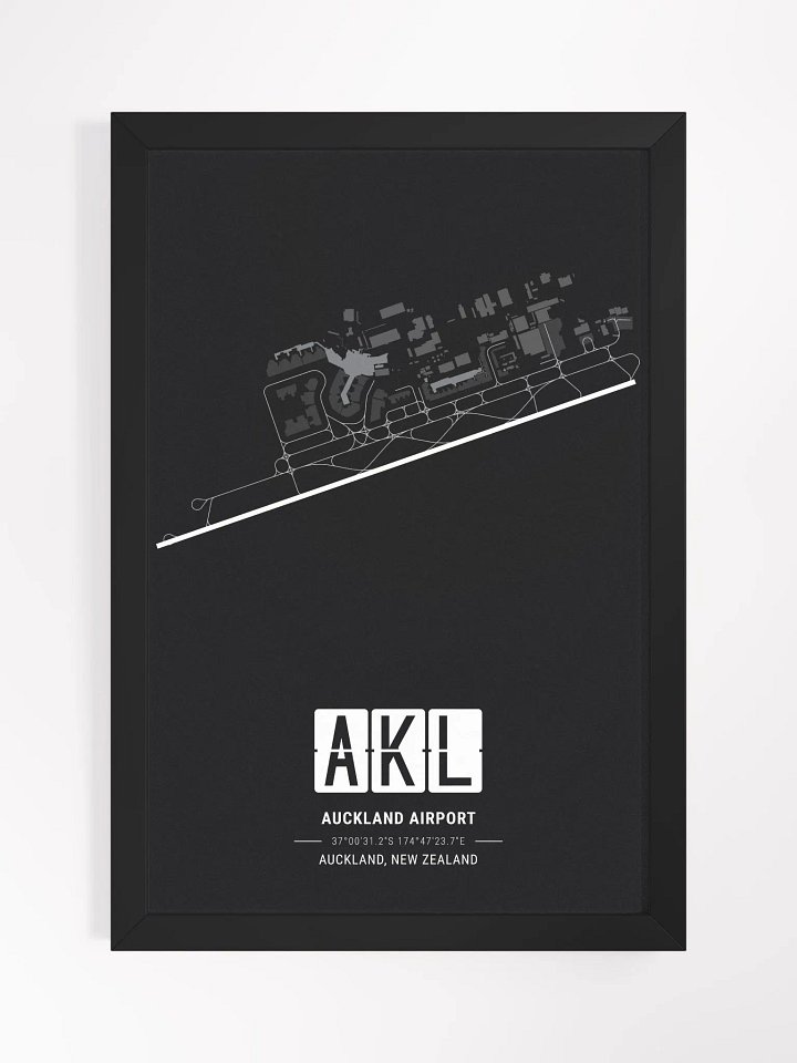 Framed Airport AKL Premium Map On Matt Paper product image (1)