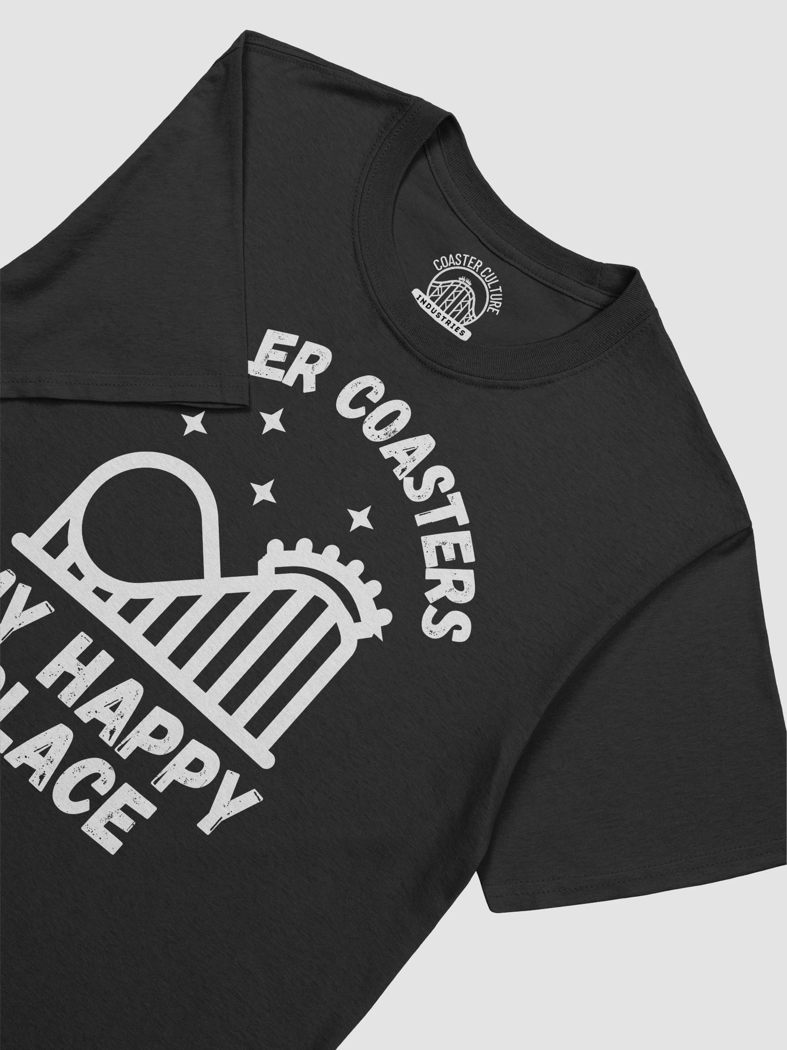 Roller Coasters Are My Happy Place T-Shirt – Thrill Seeker Theme Park Tee product image (5)