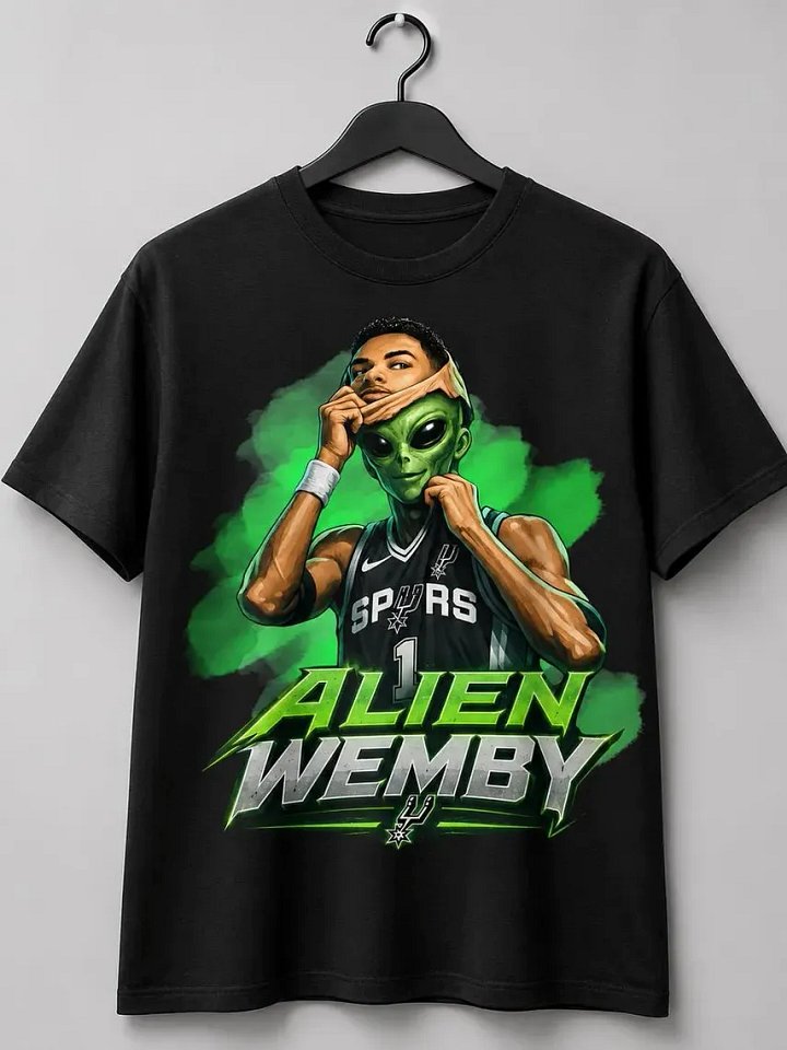 Wemby Alien T-Shirt | Victor Wembanyama San Antonio Basketball Graphic Tee product image (1)