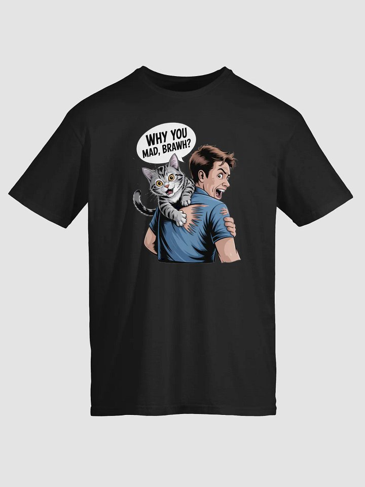 Cat Sharpening Claws on Owner Unisex T-Shirt product image (1)