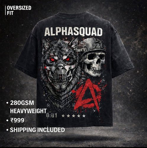 Alpha mentality. No followers, only leaders. 🐺🔥
Introducing the AlphaSquad Oversized Tee built for those who dominate the gam...