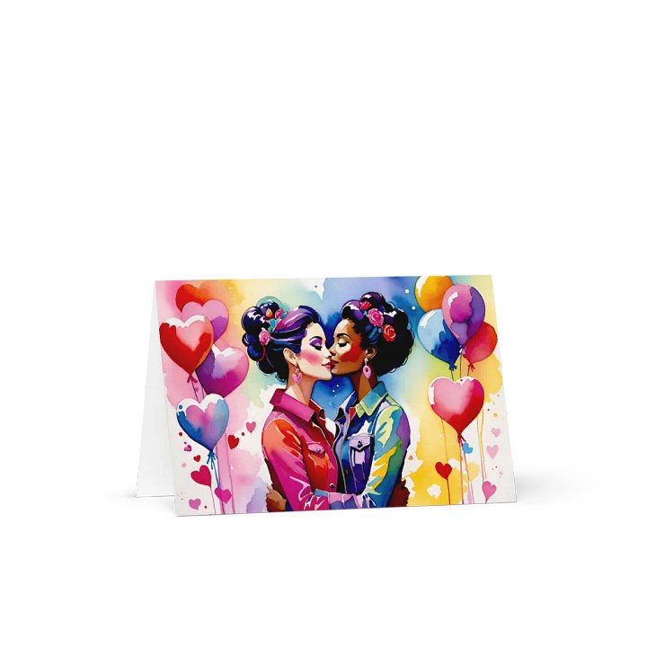 Lesbe Valentines, Love in Watercolor Card product image (1)