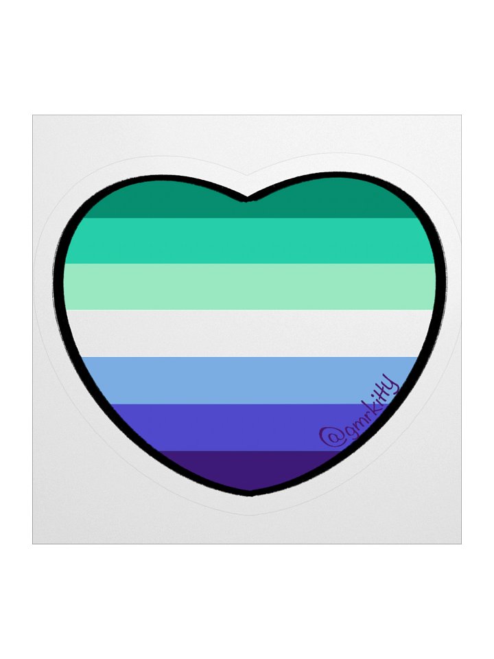 Gay Pride Heart Sticker 02 product image (3)
