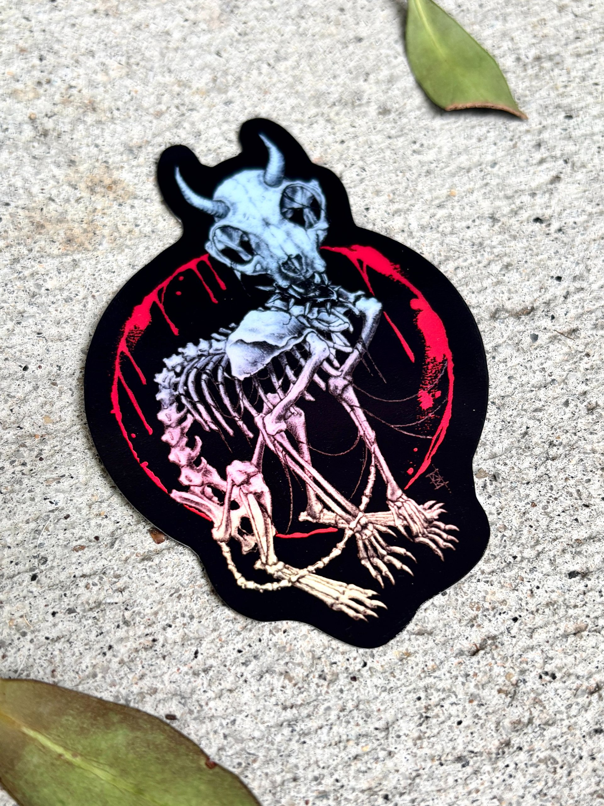 Holographic Skeleton Kitty Vinyl Sticker product image (2)