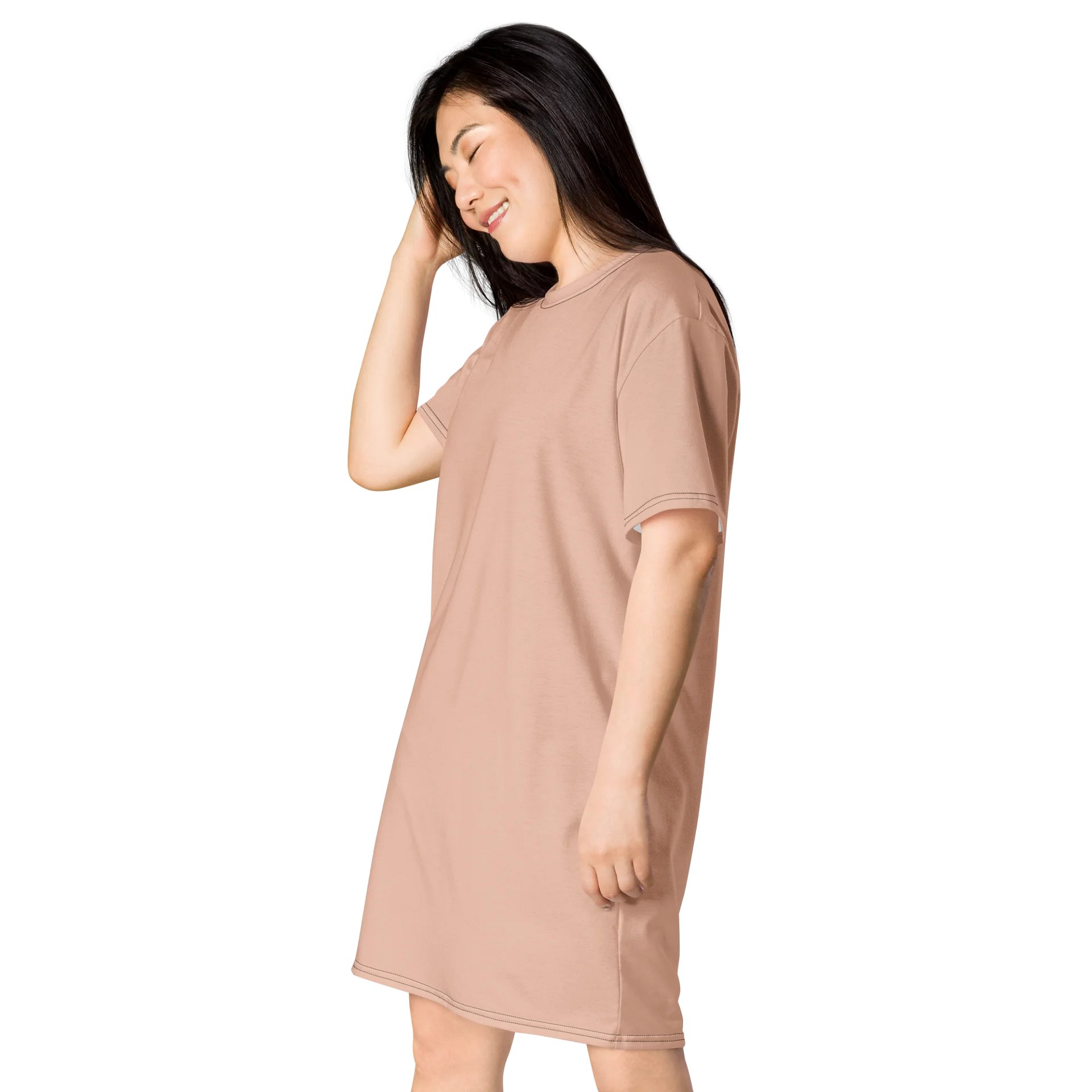 Zinnwaldite Oversized T-Shirt Dress | Stretchy Fabric | Casual or Formal Style | Sizes 2XS-6XL | Exclusive Design product image (3)