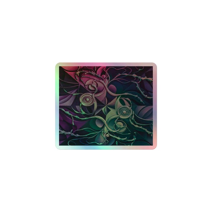 Exclusive Abstract Holographic Sticker | Premium Kiss-Cut Vinyl | Unique Design for Laptops, Cars & More product image (1)