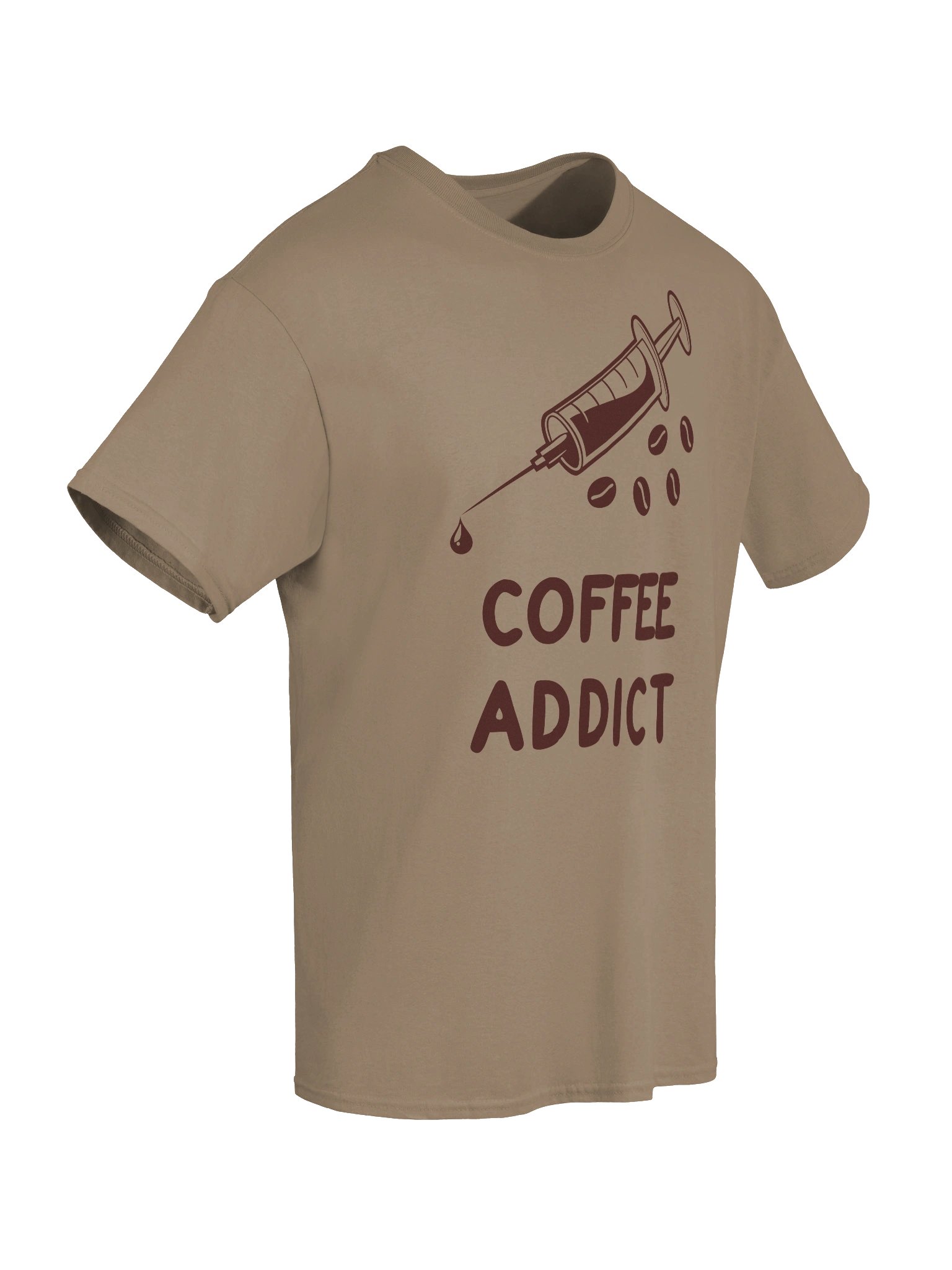 “Coffee Addict" Syringe Graphic T-shirt product image (8)