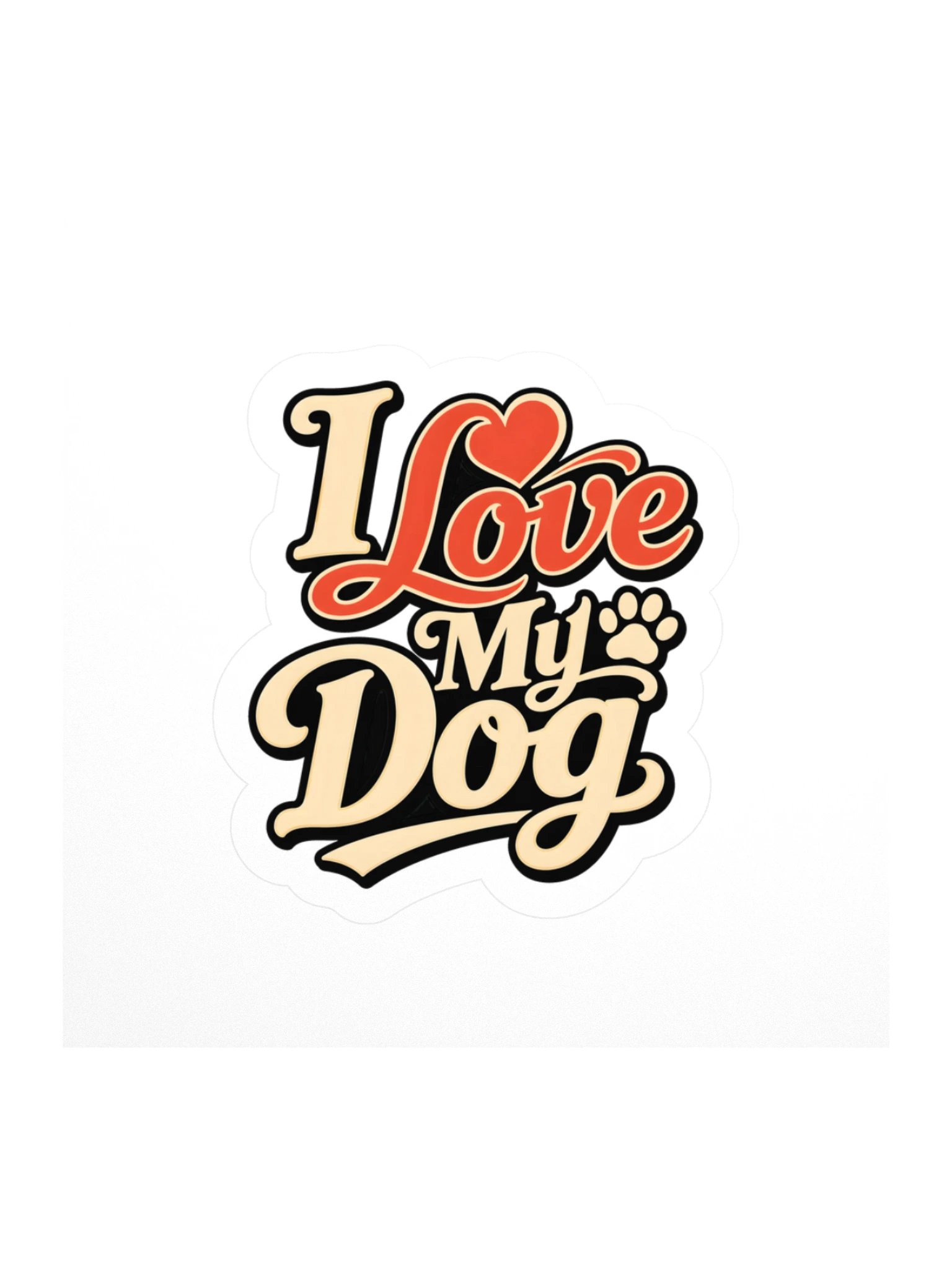 I Love My Dog Sticker product image (1)