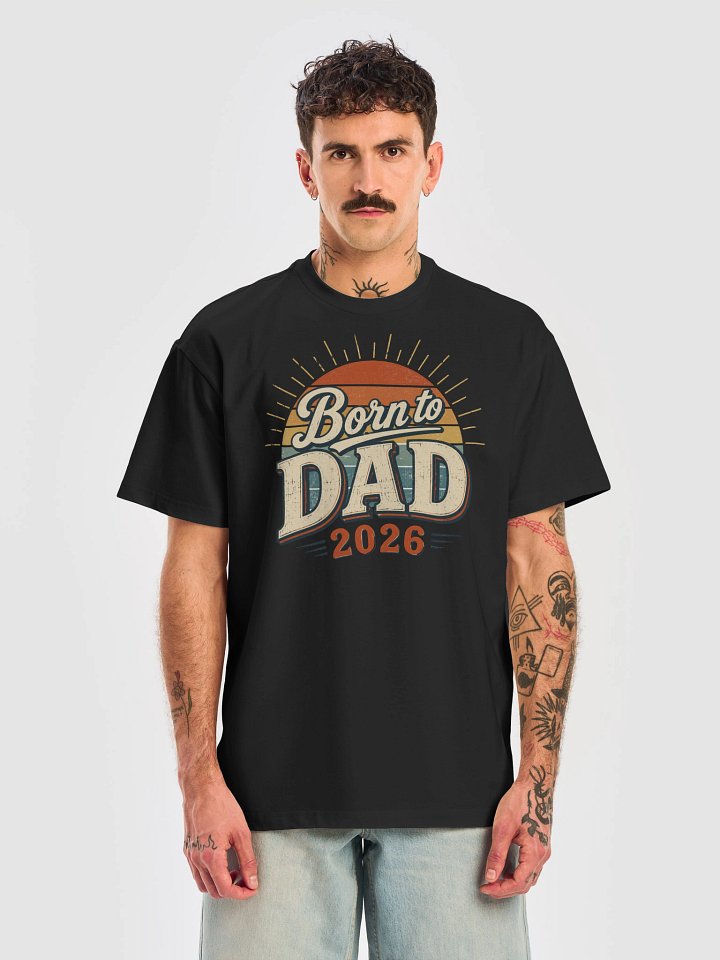 First Father's Day 2026 Gift | Born to Dad Retro Sun Vintage T-Shirt product image (1)