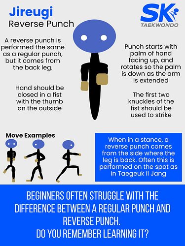 Do you know the difference between a regular punch and a reverse punch? #Taekwondo #Training #MartialArts