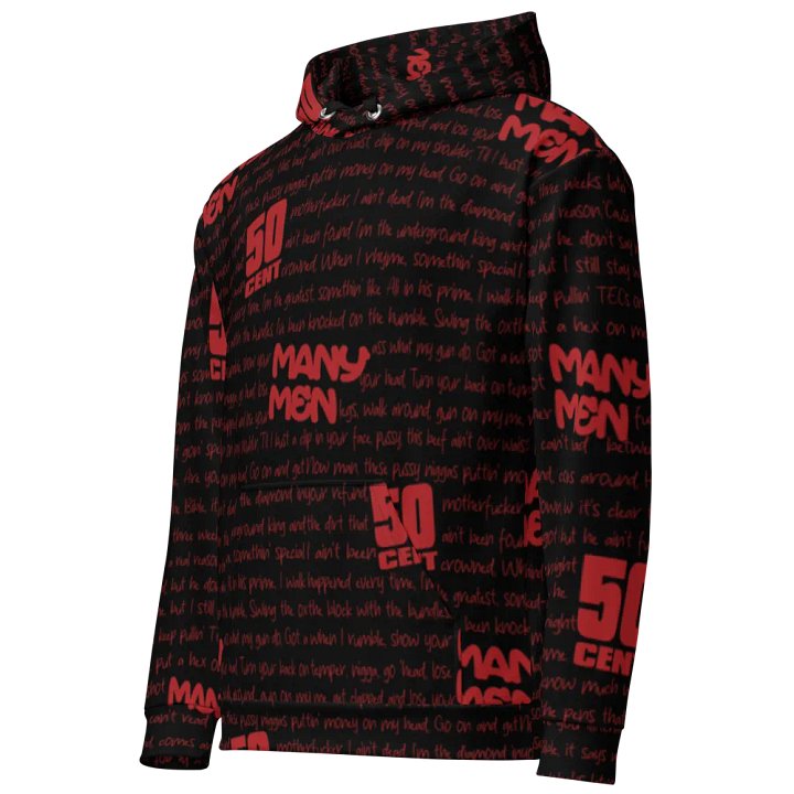 Many Men - 50 Cent - BLACK w/RED - Unisex Hoodie product image (1)
