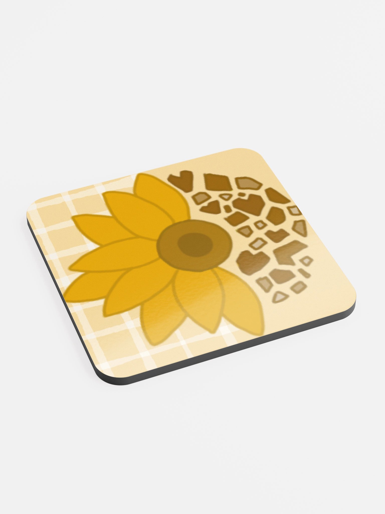 Sunflower Glossed Cork Coaster product image (2)