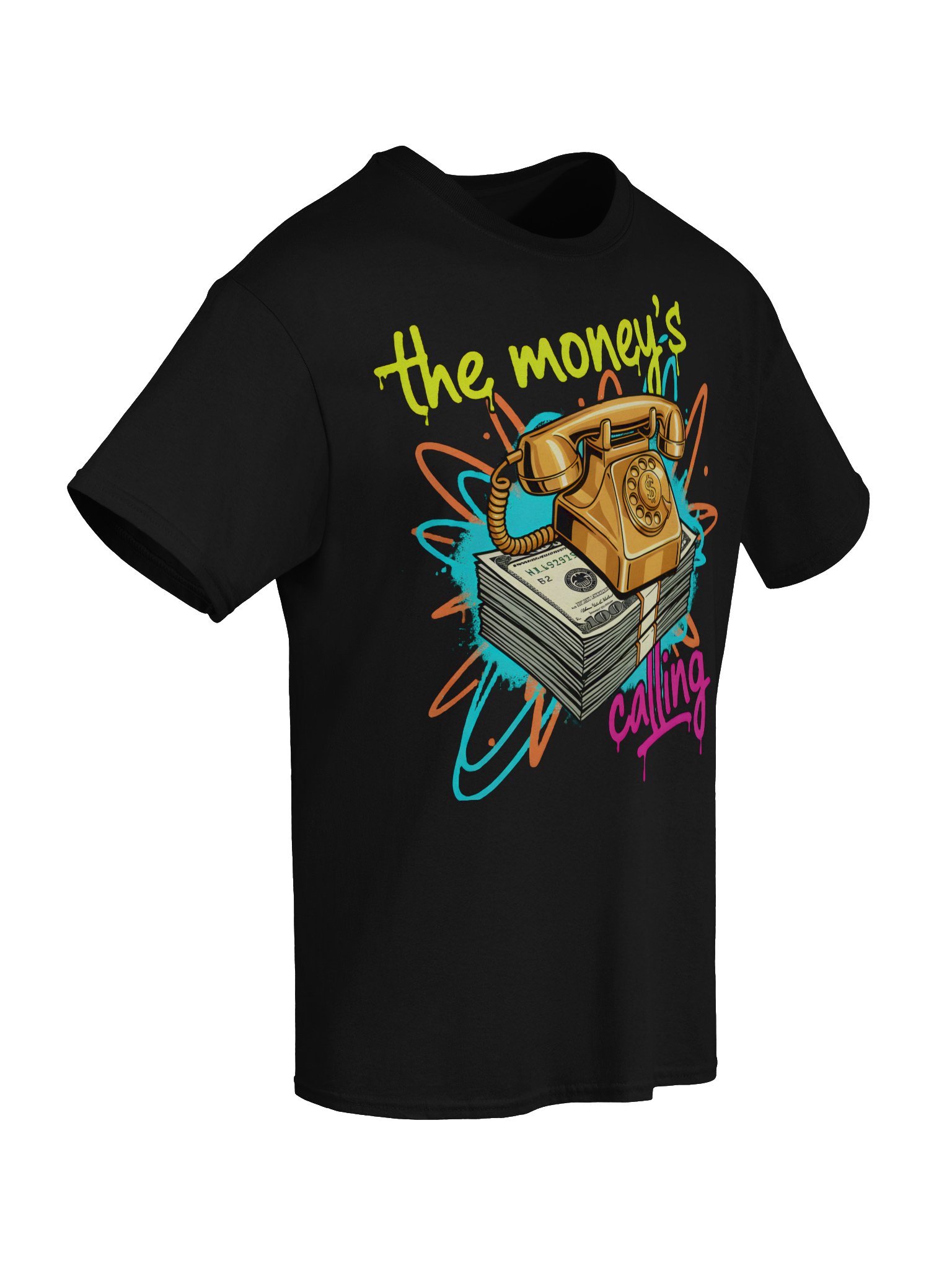 Money's Calling Golden Phone T-Shirt product image (8)