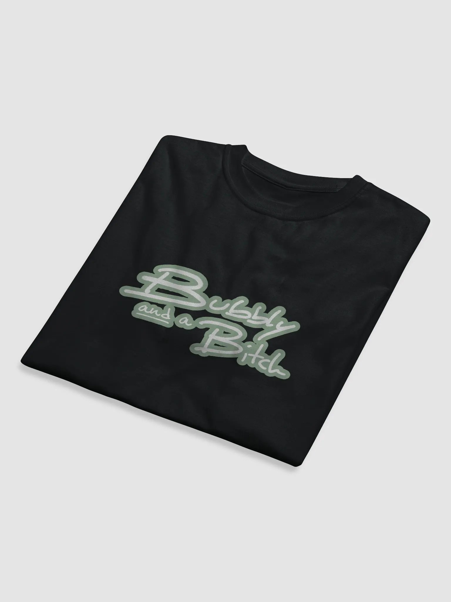 Bubbly and a B*tch (lined design, #96B697) unisex eco tee product image (8)