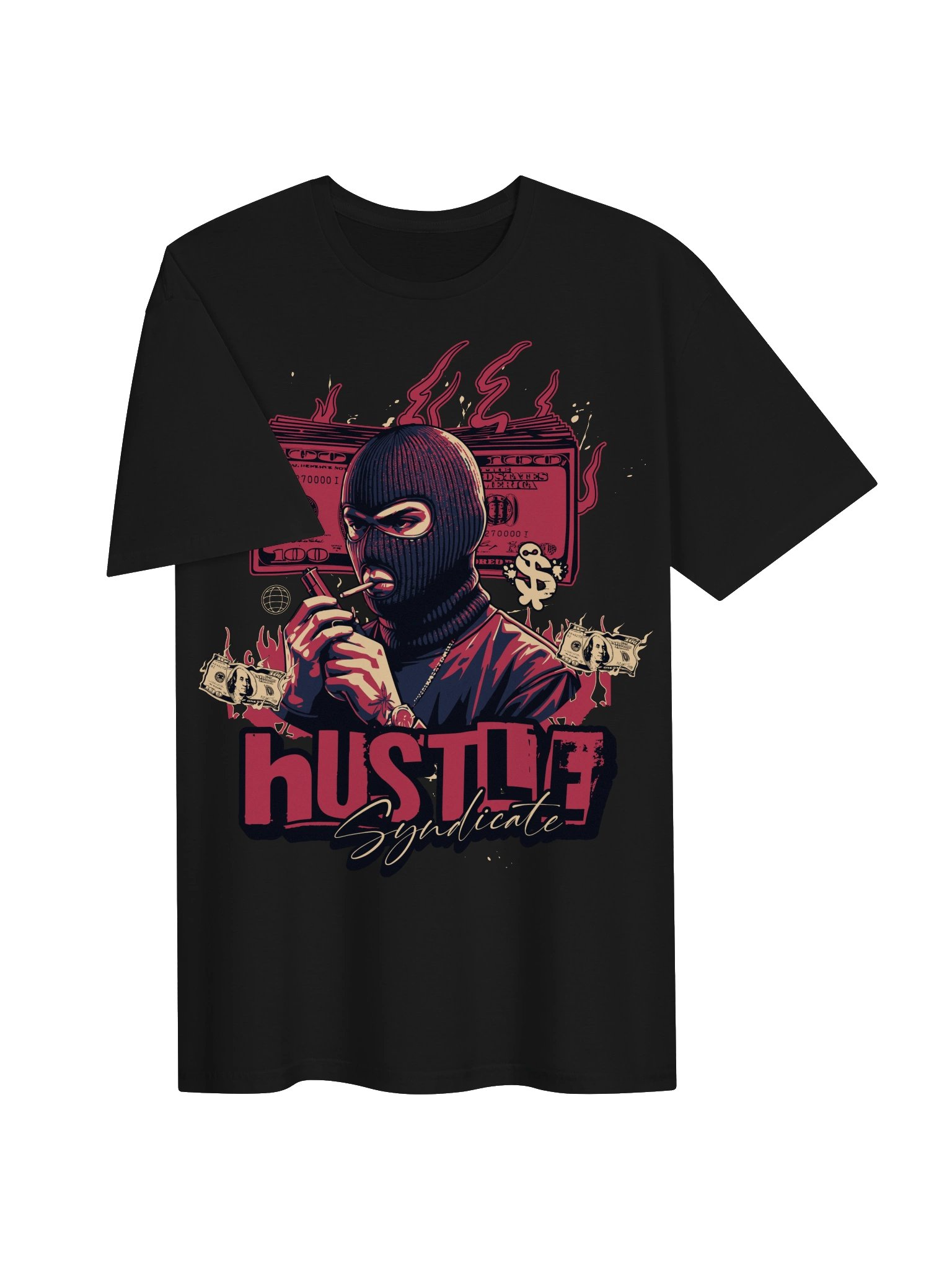 Hustle Syndicate Balaclava Graphic Unisex Softstyle T-Shirt product image (2)