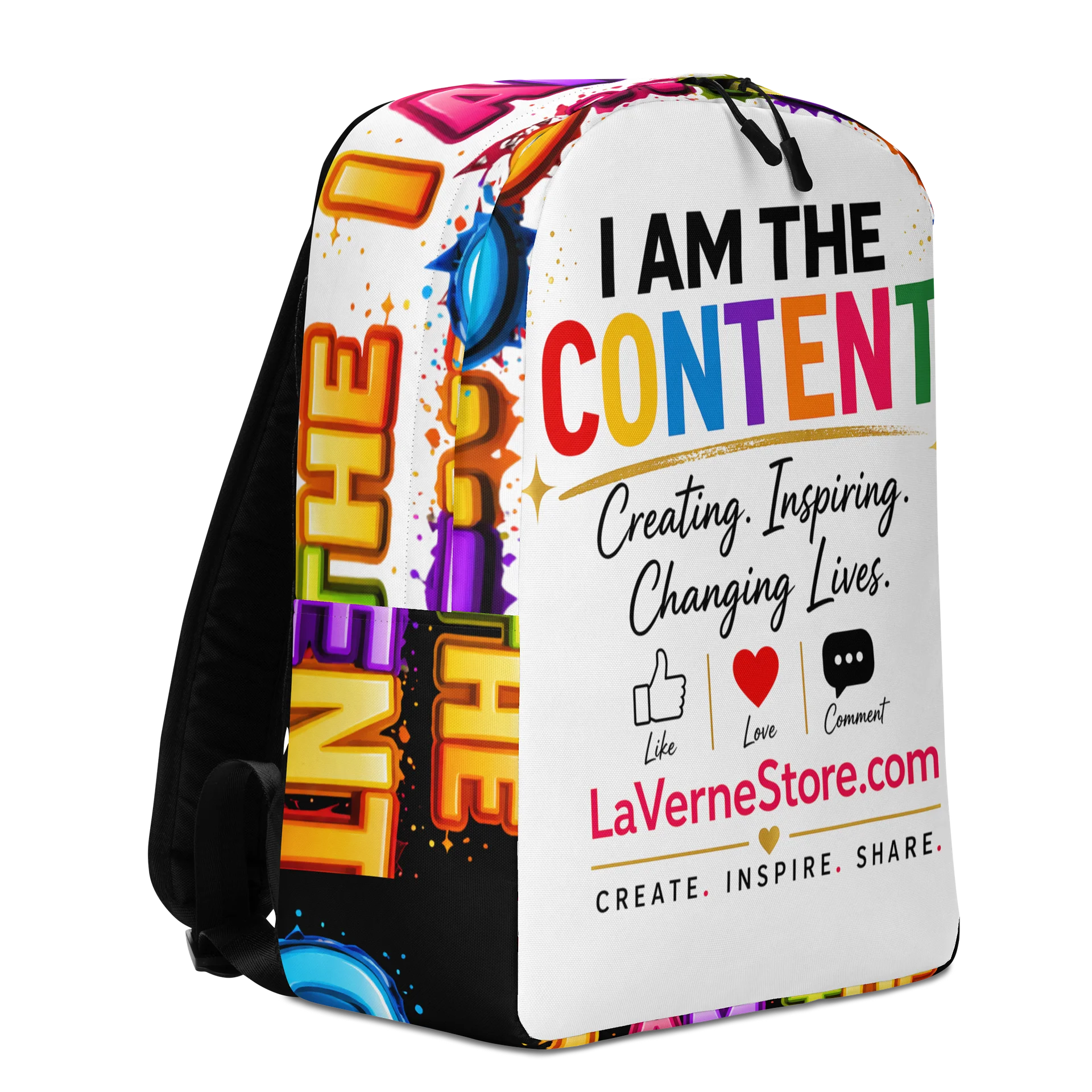 Rainbow Content Heart Backpack product image (3)