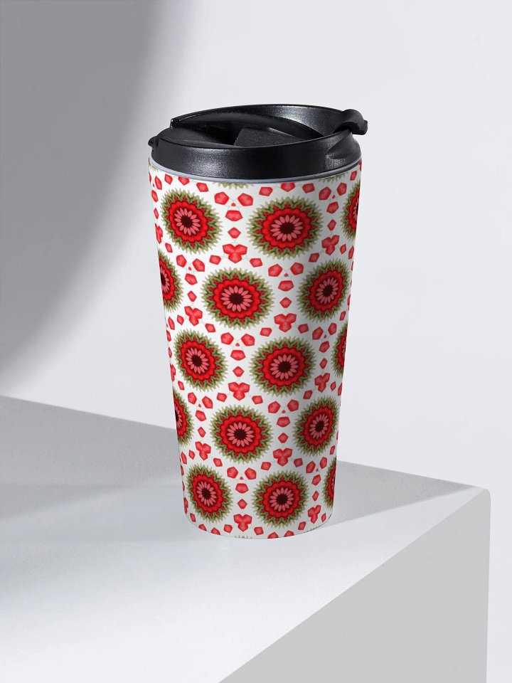 Red Green & White Daisy Travel Mug product image (2)