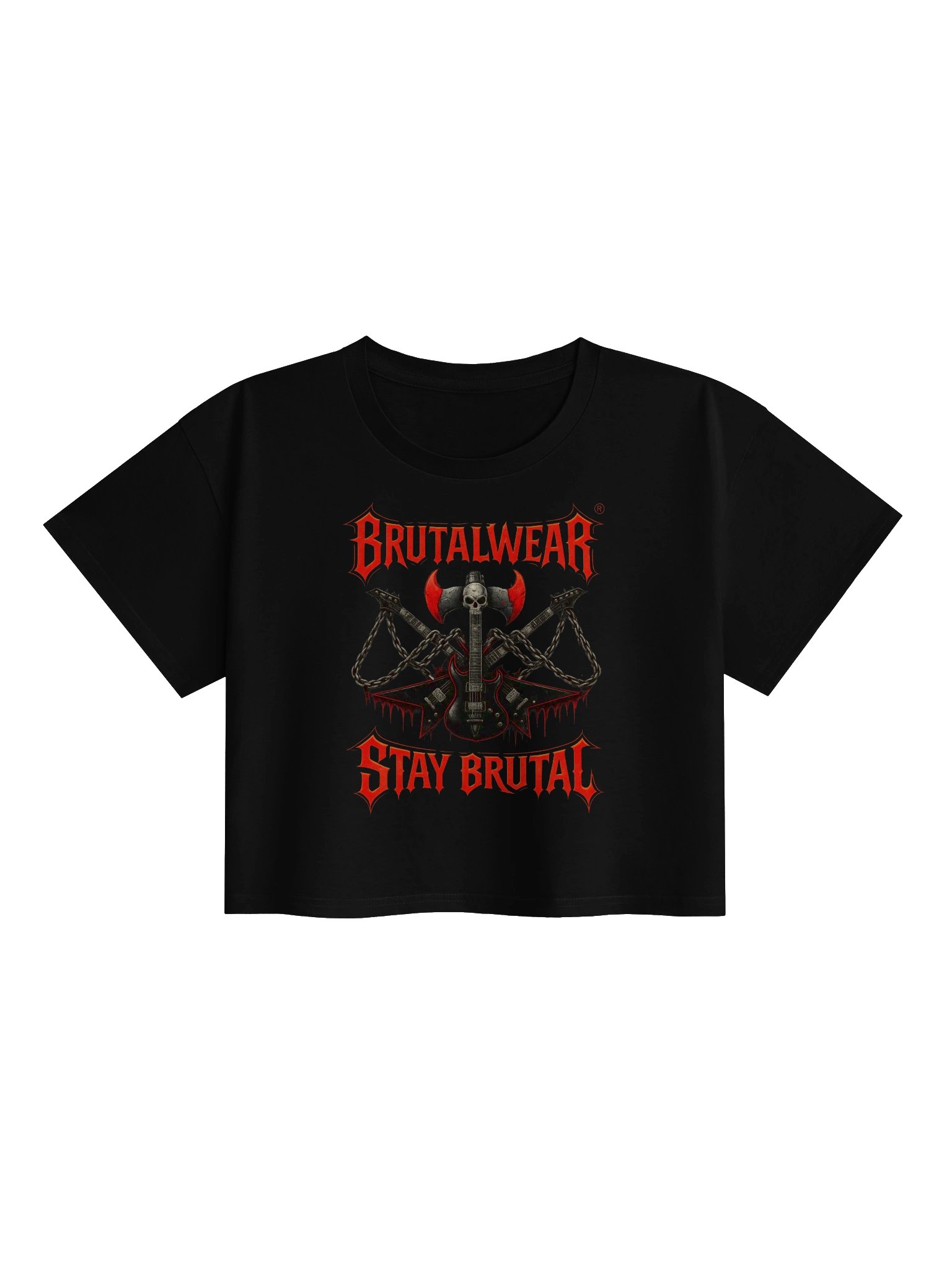 BrutalWear BrutalWearBabes Line Medieval Art Font 3GtR Battle Axe Blood Gothic Font On Back Aggressive Design Aesthetic. product image (1)
