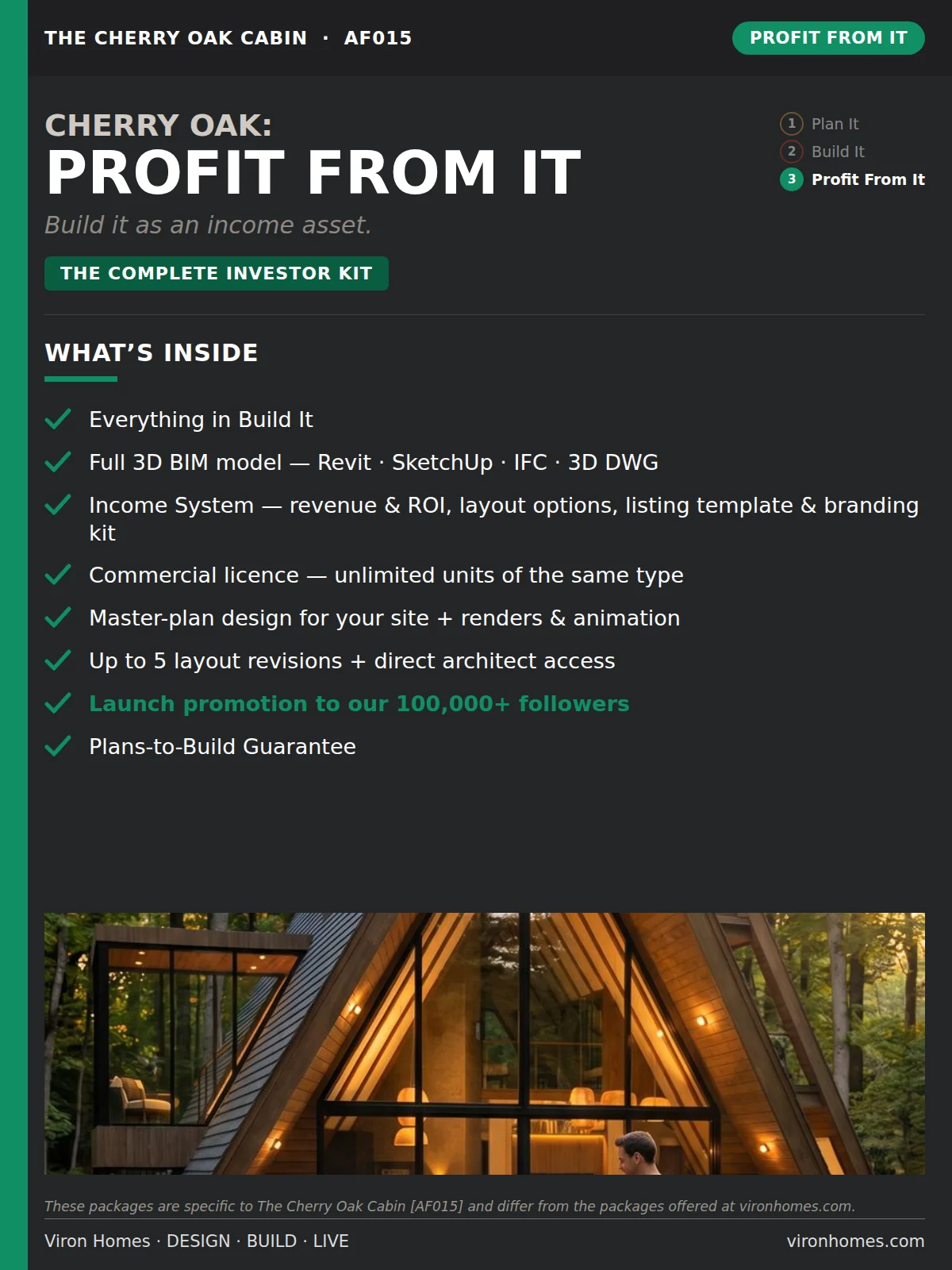 The Cherry Oak Cabin (AF015) – Profit From It Pack | A-Frame Rental Investor Kit + Commercial Licence product image (2)