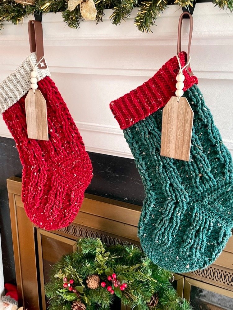 Cable Twist Crochet Christmas Stocking Pattern | Instant PDF download with Chart and Photo Tutorial product image (11)