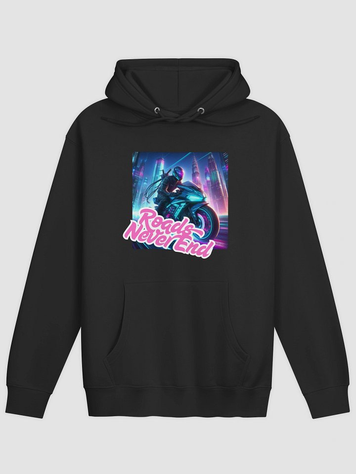Neon Nights Premium Hoodie | Roads never end product image (2)