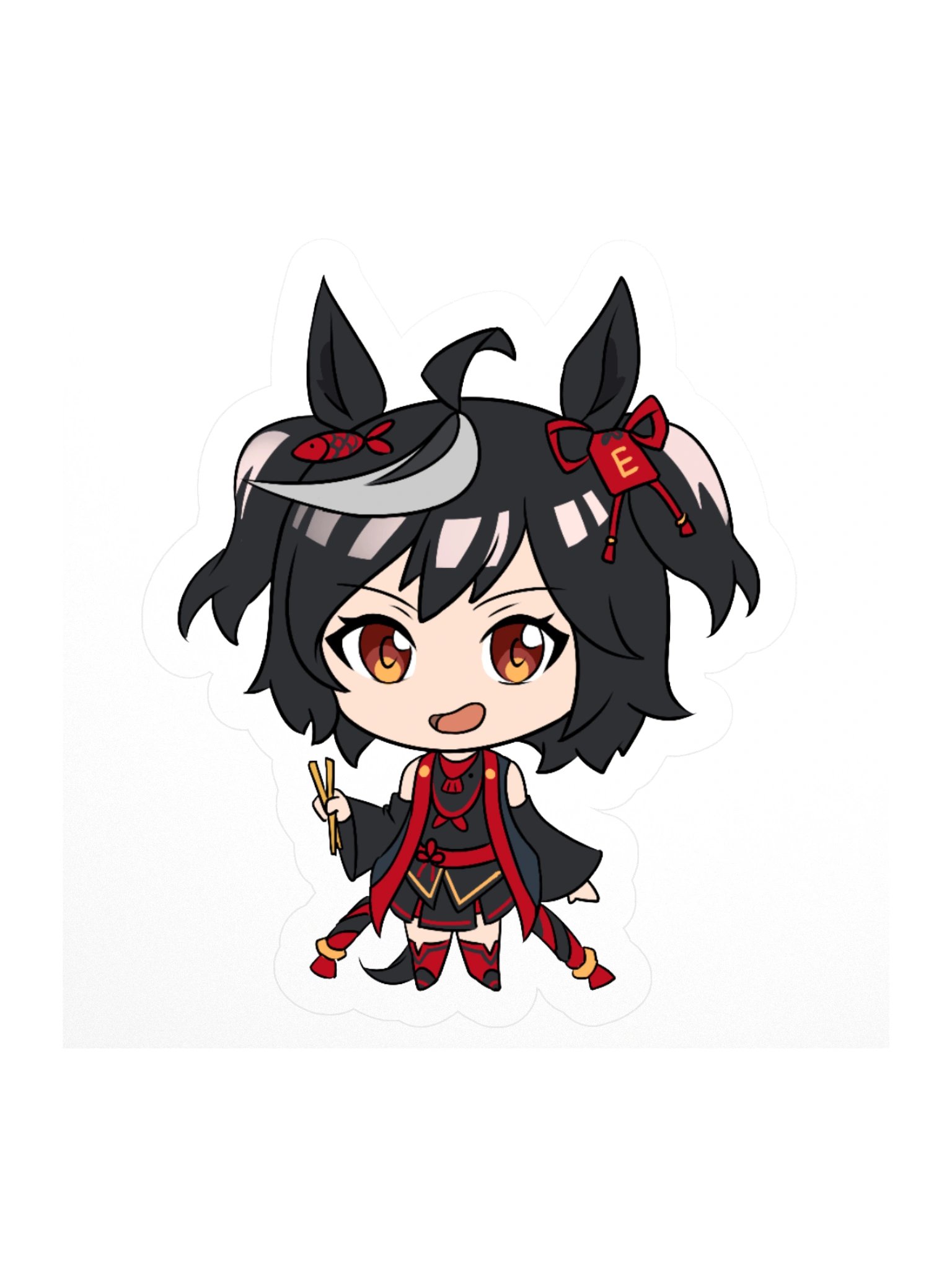 Kitasan Black x ChopsticksChan Sticker product image (1)