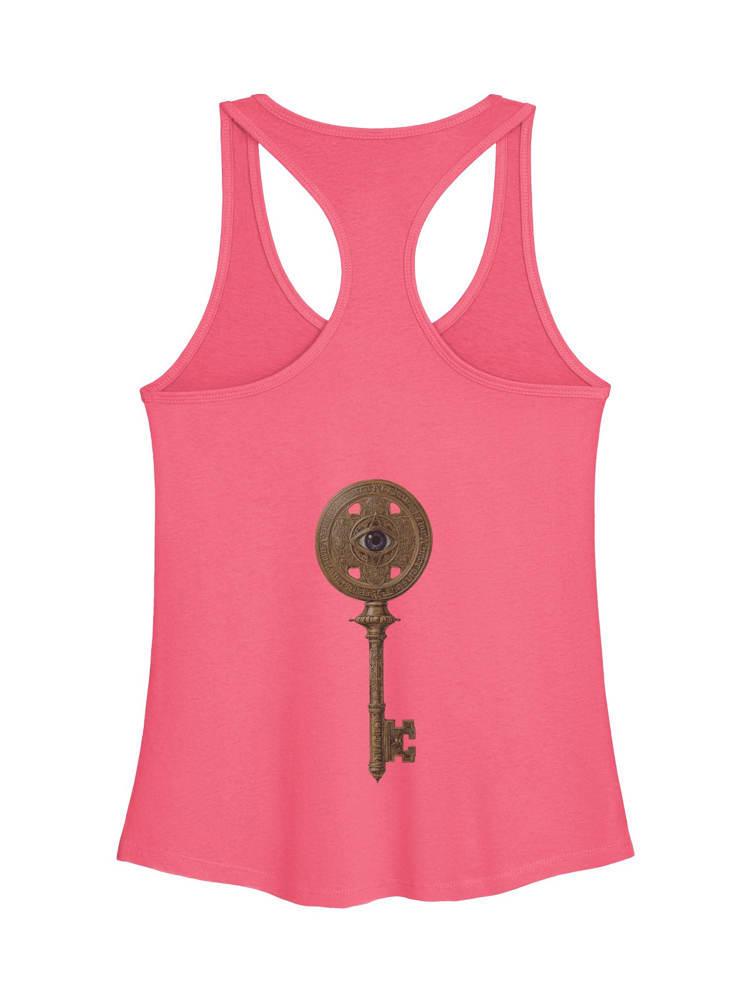 The Gatekeeper’s Key – Hot Pink Reverse Motion Edition (Back Print Only) | Women’s Racerback Tank product image (2)