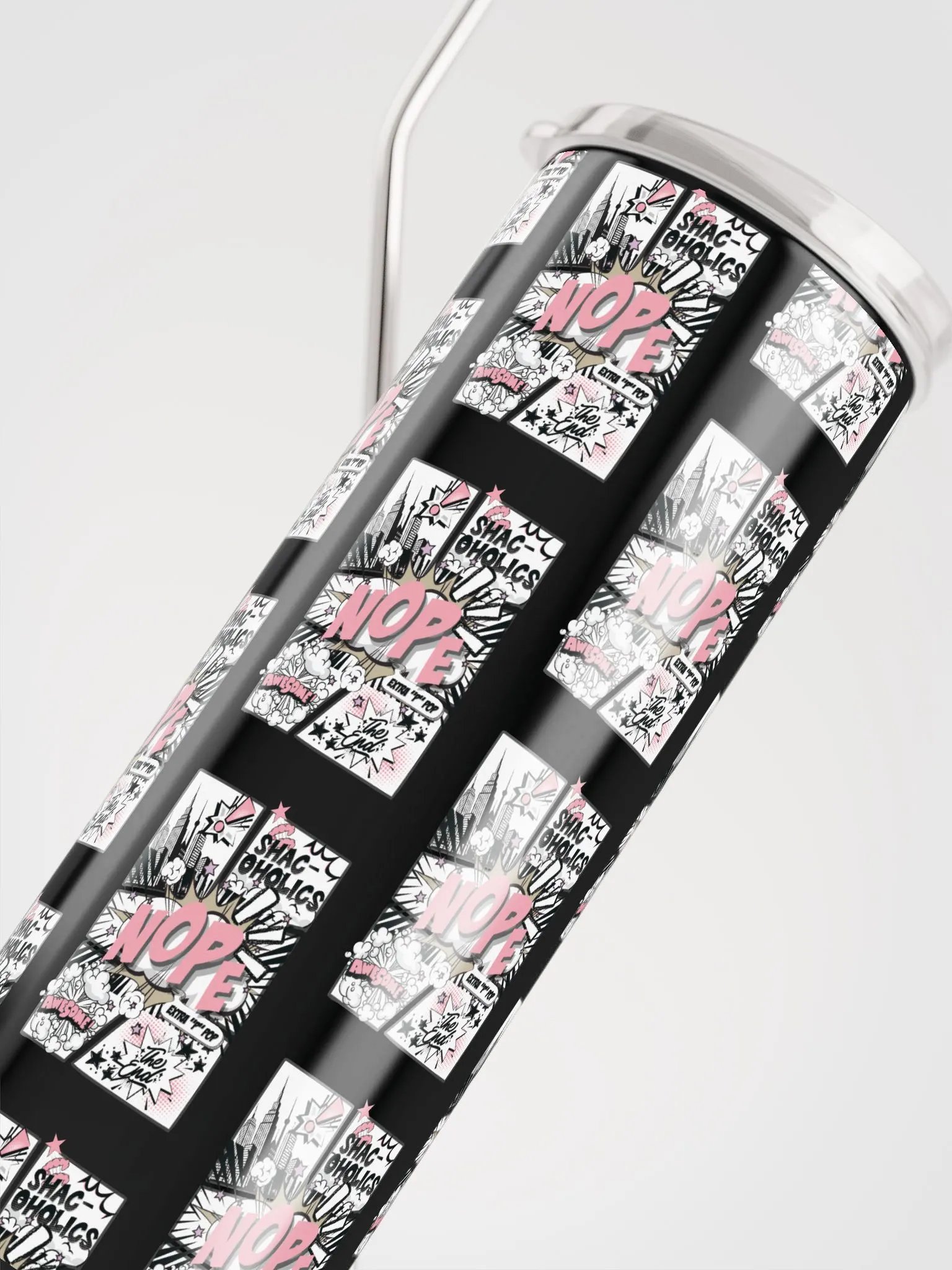 Shac-oholics Comic Blast Tumbler - Pink 