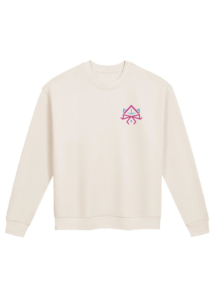 Arcadia Crewneck [White; Pink Logo] product image (1)