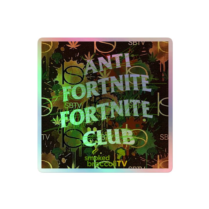 holographic anti fortnite fortnite club stickers product image (2)