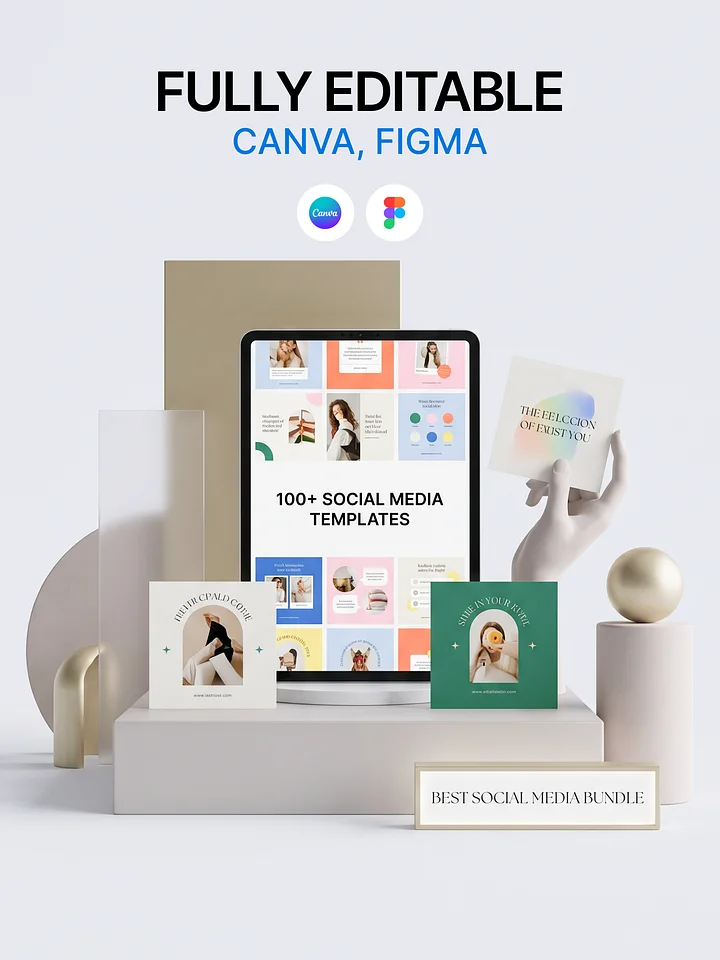 Social Media Templates Bundle | 350+ Canva Templates for Instagram, LinkedIn & More product image (2)
