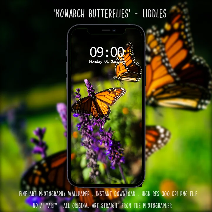 Monarch Butterflies by Liddles phone wallpaper product image (1)